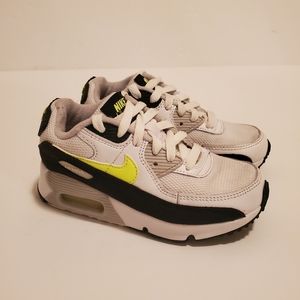 Nike Air Max 90 Kids Size 12C lime white black